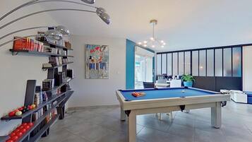 81-cm flat-screen TV with digital channels, TV, foosball