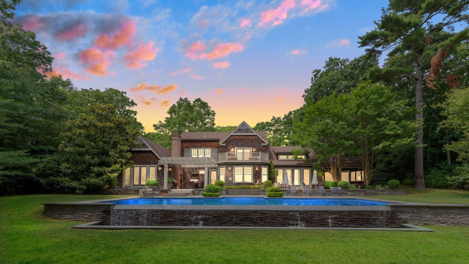 Elegant East Hampton Estate nestled on nearly 5 acres of land, stunning...