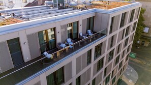 Presidential Penthouse, 3 Bedrooms, Patio, City View | Terrace/patio - Fourty Three Luxury Serviced Apartments (Düsseldorf)