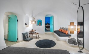 Interior - Three Caves - Villa With Private Pool Sea View (Santorini)
