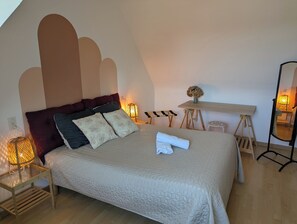 2 chambres, bureau, lit parapluie, Wi-Fi gratuit
