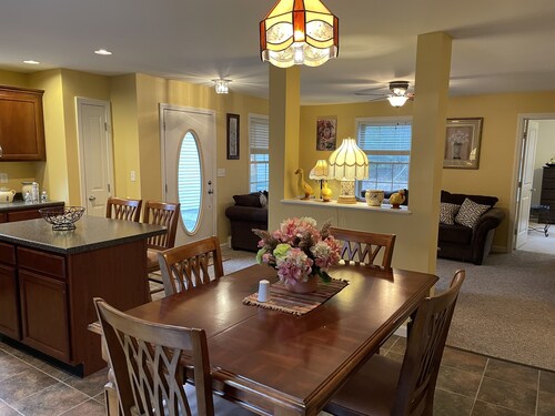 Five miles from the beach, newly remodeled home with lots of privacy.