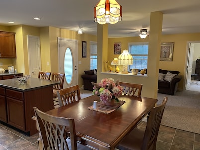 Five miles from the beach, newly remodeled home with lots of privacy.