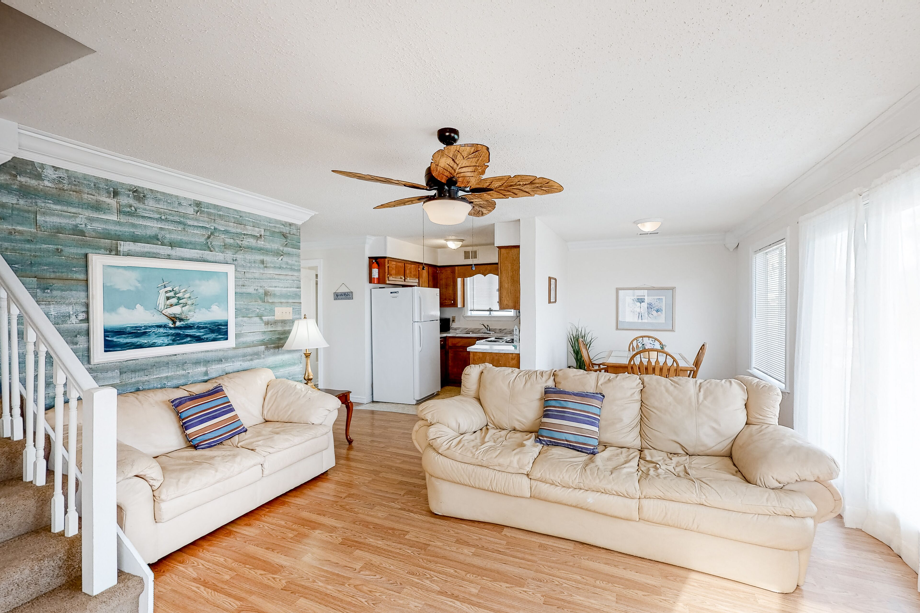 Dog-friendly, beachside getaway with AC, & W/D - walk to beach access & dining