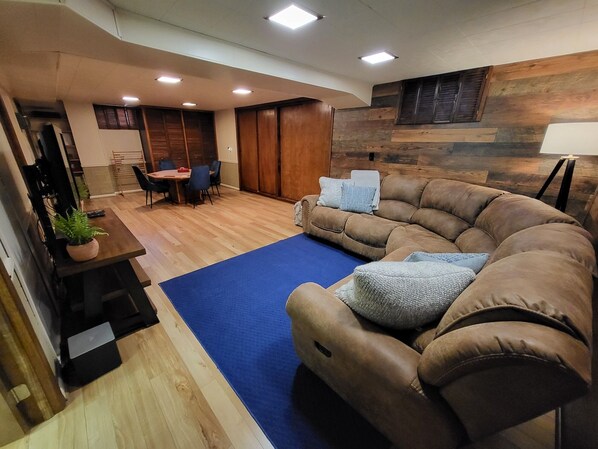 TV, DVD player, books