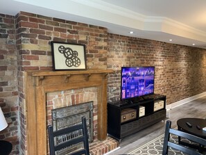 Premium Apartment, 2 Bedrooms, Terrace, City View (The Dovercourt) | Living area | 50-inch flat-screen TV with digital channels, TV, Netflix - St Annes Suites (Toronto)