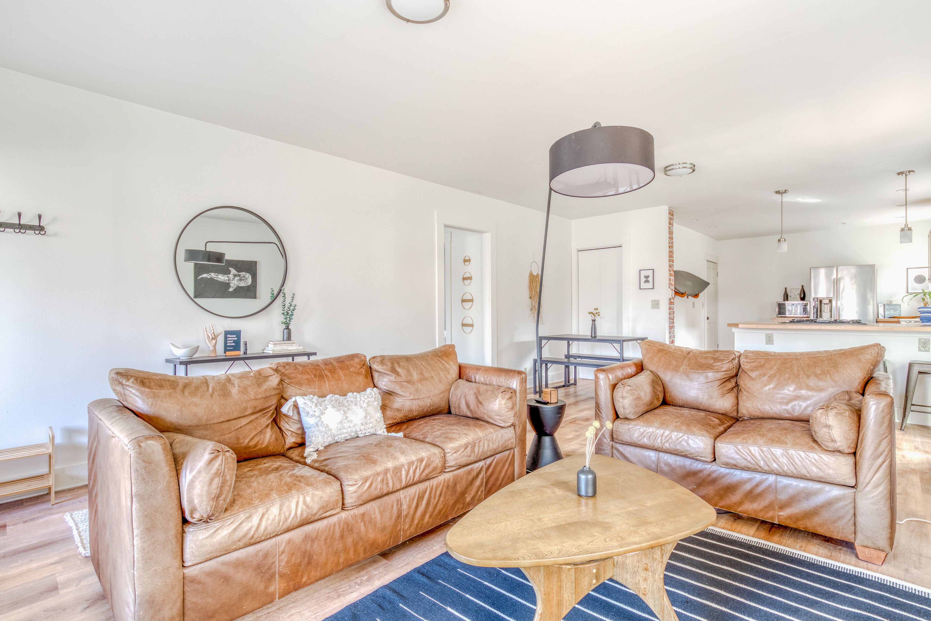 Stylish home with shared hot tub and patio, walkable locale, WiFi, & W/D