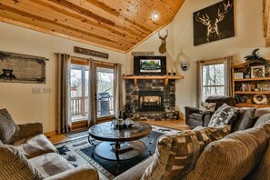 TV, fireplace, DVD player, table football