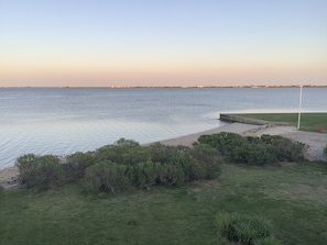 On the beach, sun loungers, beach towels