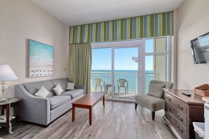 TV - HS-1205 Oceanfront 1-Bedroom Condo in Myrtle Beach - Sleeps 6 (Myrtle Beach)
