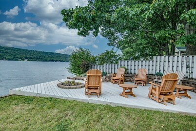 Enjoy the sunset from this east side Keuka Lakefront home!
