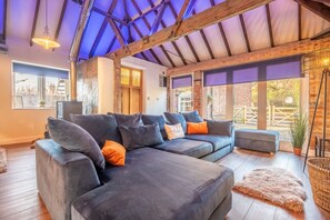 Fernseher, Kamin, Bücher