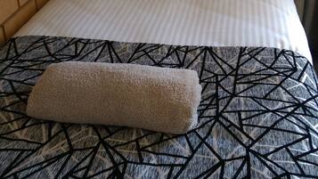 1 bedroom, desk, iron/ironing board, travel crib