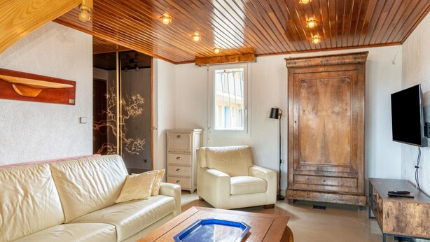 Living area - Duplex in Biscarrosse: 6 Guests, Central Location, WIFI, Parking, Terrace, Modern Amenities (Biscarrosse Plage)