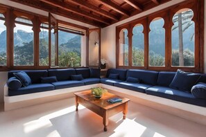 Télévision, cheminée