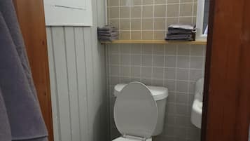 Dusche, Handtücher, Seife, Toilettenpapier