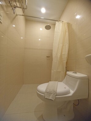 Shower, hair dryer, slippers, bidet - Olive Town Center and Hotel (Baguio)