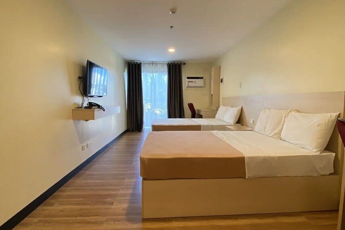 Superior Double Room, 2 Double Beds, Non Smoking, City View | Desk, iron/ironing board, free WiFi, bed sheets
