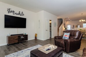 Smart TV, table football - Pet Friendly Townhome w Game Room and Fenced Yard (Carolina Beach)