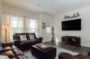 Smart TV, table football - Pet Friendly Townhome w Game Room and Fenced Yard (Carolina Beach)