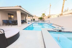 Outdoor pool, a heated pool