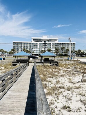 Enjoy stunning ocean views from the comfort of your balcony.