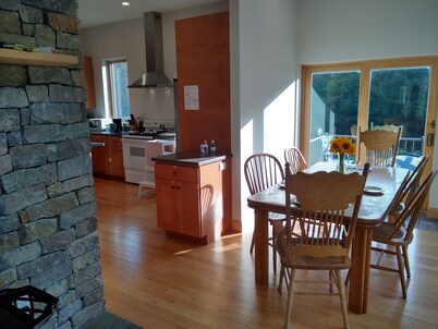 Large relaxing house in 25 acres of private woods with lake access.