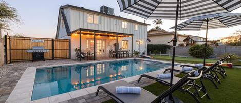 A heated pool