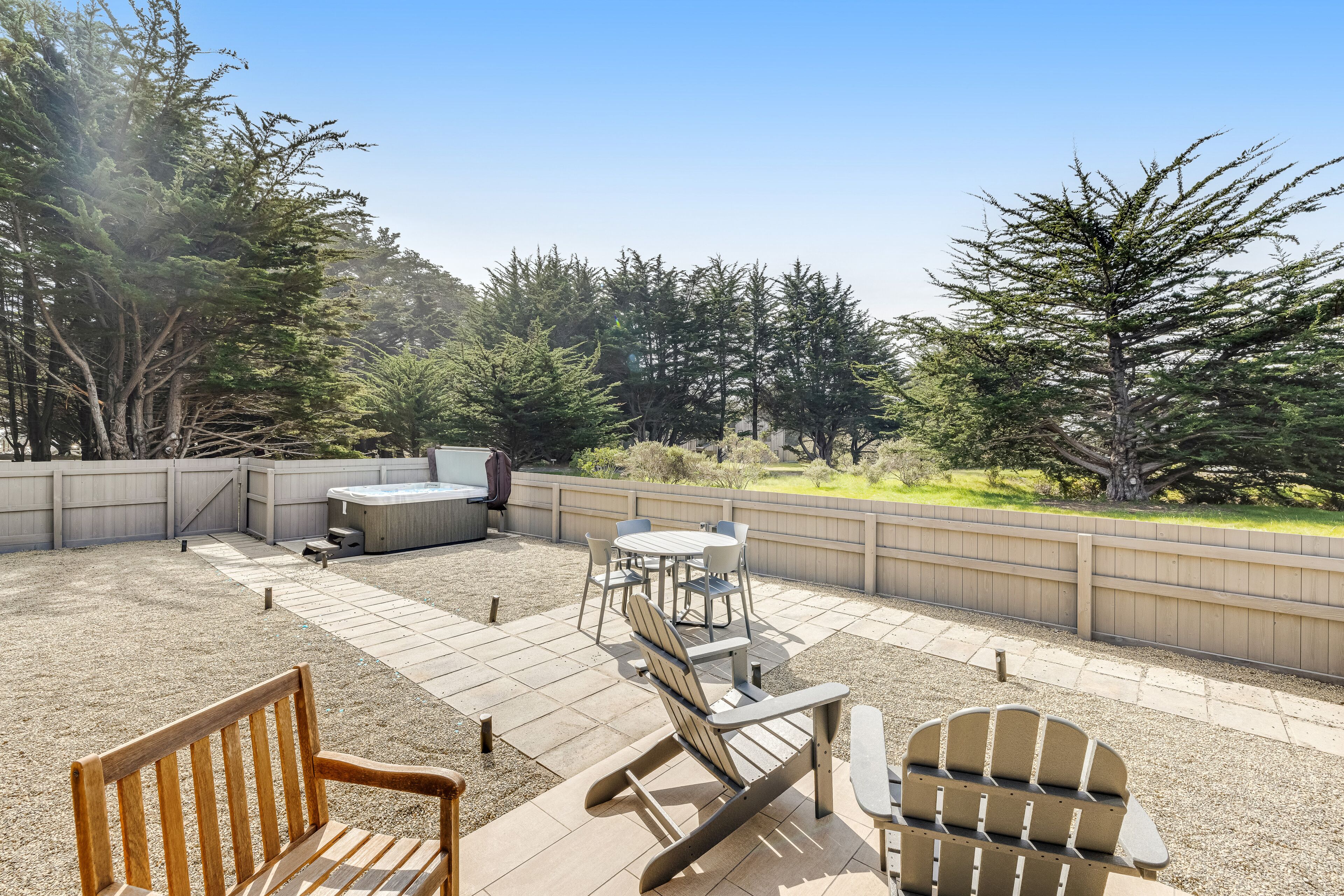 Tranquil home with private hot tub, pool, and tennis - steps from the ocean