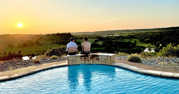 Outdoor pool, a heated pool