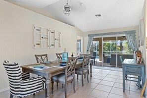 Dining - Villa Avery - Fenced modern home w/electric-heated pool; Great for families & pets! - SWFL Rentals (Cape Coral)