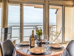 Enjoy a romantic meal for two with a stunning ocean view.