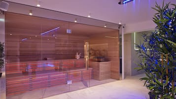 Sauna, bain à remous, hammam, massages