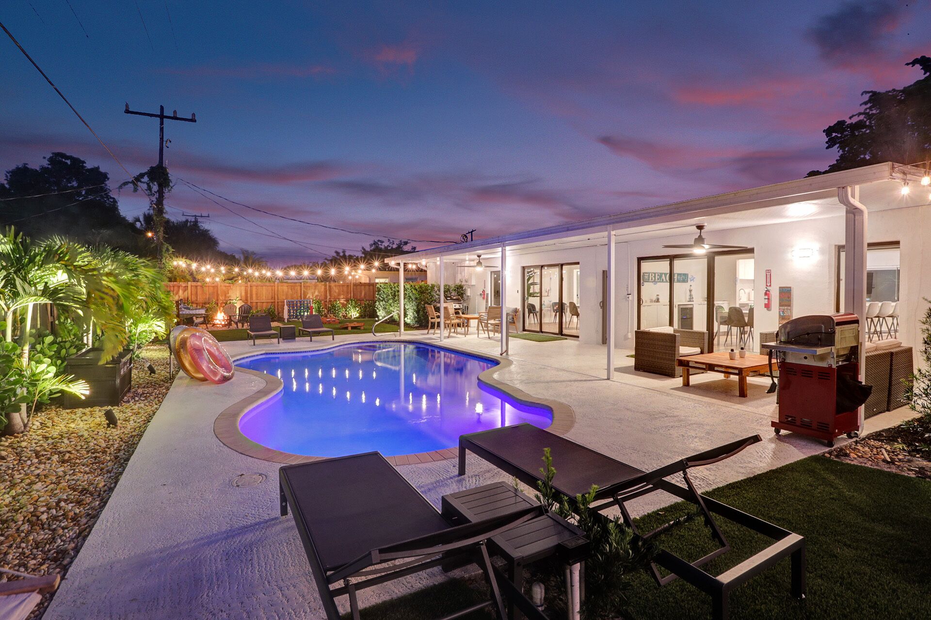 Outdoor pool, a heated pool