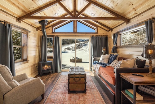 Sagebrush - Log cabin secluded in a mountain canyon in the Crazy Mountains