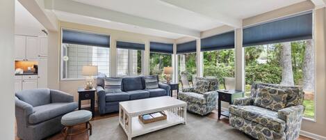 TV connectée, lecteur de DVD, livres, vidéothèque