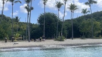 Perto da praia, toalhas de praia