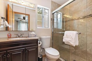 Shower, hair dryer - The Outer Rim | Fireplace · Near Slopes (Big Bear Lake)