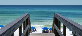 PRIVATE BEACH <100yds, Heated Pool, Gated Community, Ground Floor Villa!