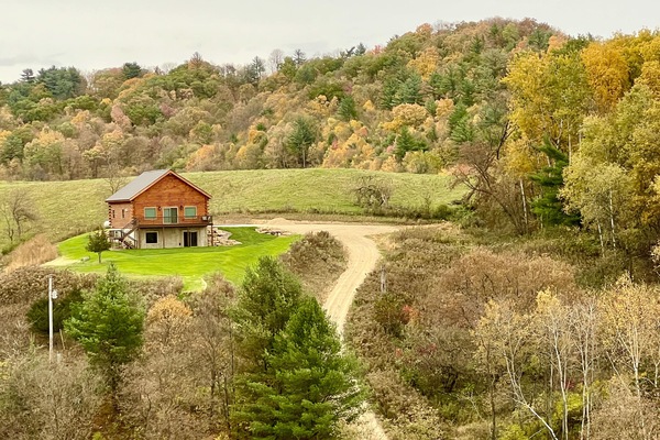 Beautiful fall colors surround Ember Hills Lodge, Ontario, WI