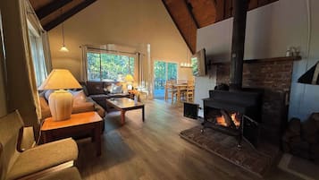 TV, fireplace, foosball, offices