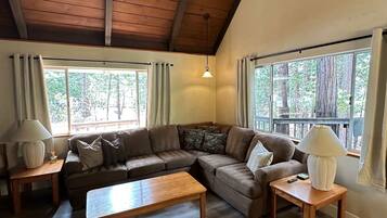 TV, fireplace, foosball, offices