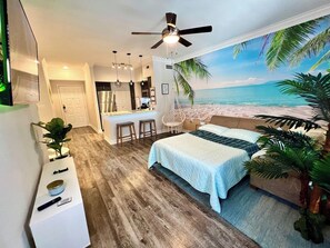 1 bedroom, desk, iron/ironing board, WiFi