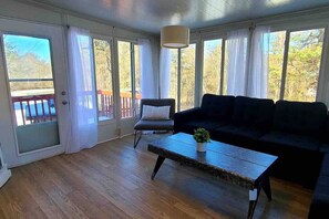 テレビ、暖炉、テレビゲーム機、卓球台