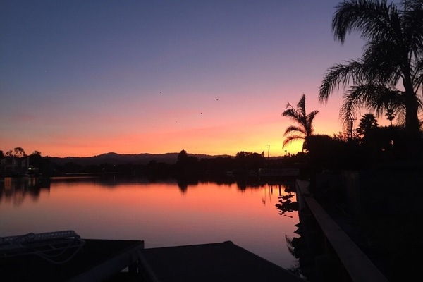 a San Mateo sunset from the back porch