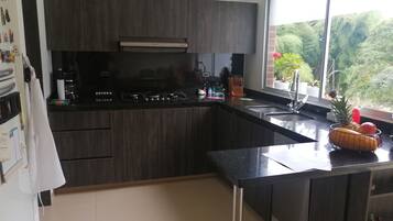 Microwave, oven, stovetop, dishwasher