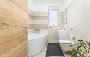 Bathtub, hair dryer