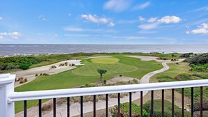 A golf course with a view of the ocean. - Ocean View Home in Gated Wild Dunes on Golf Course & Pool Access! (Isle of Palms)