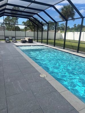 Outdoor pool, a heated pool