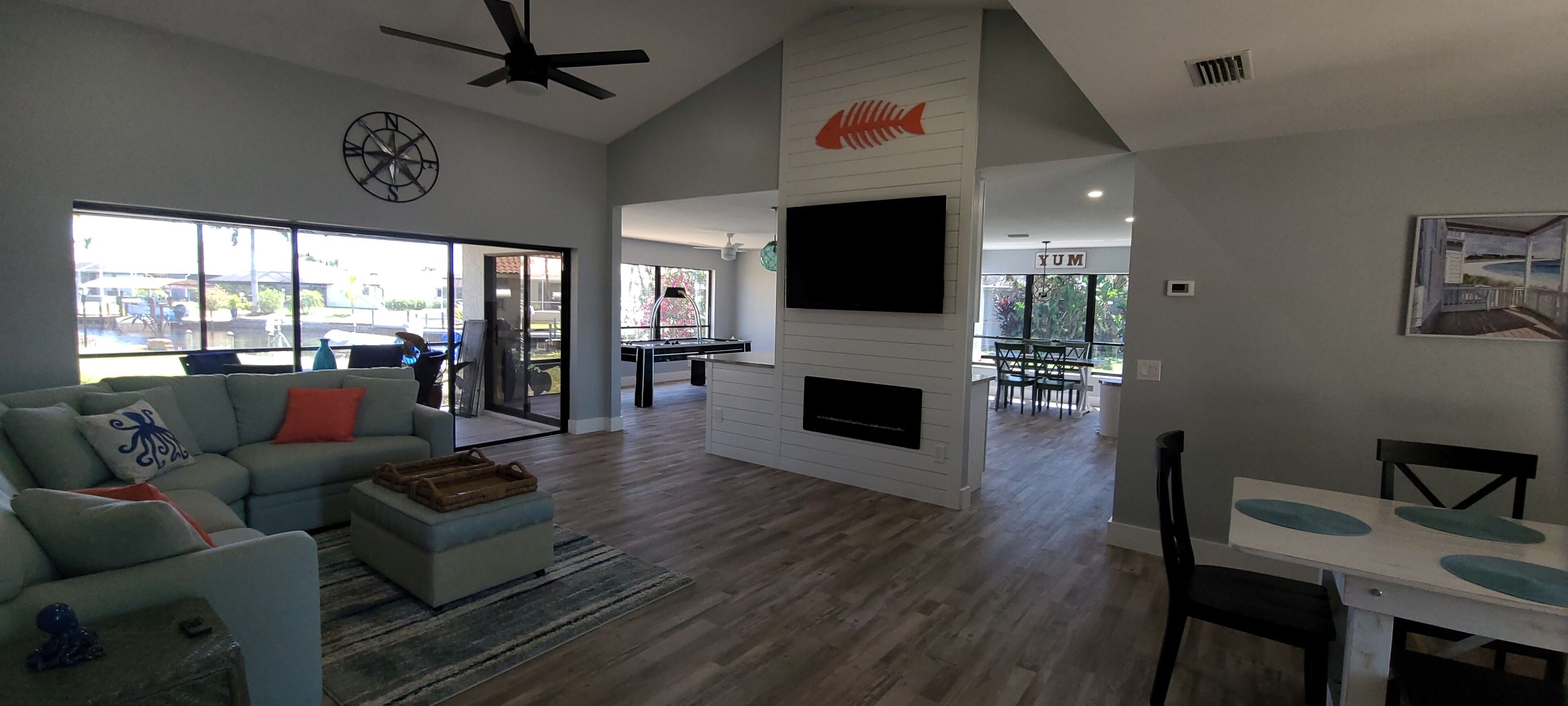 Coastal Contemporary Family Fun with Water View